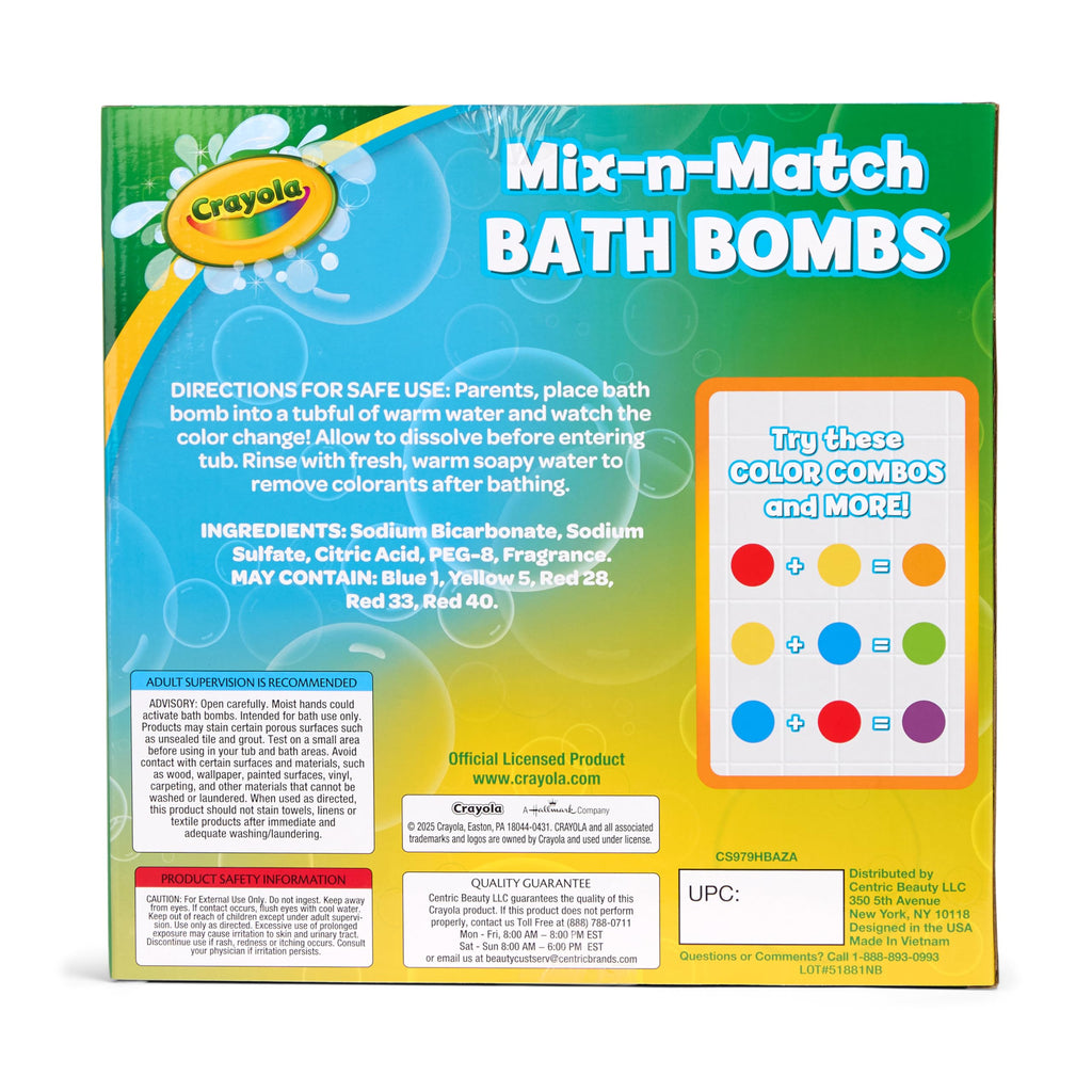 Crayola Color-Twist Bath Bombs 25 Deluxe Pack – Color-Changing Non-Toxic Bath Fizzies