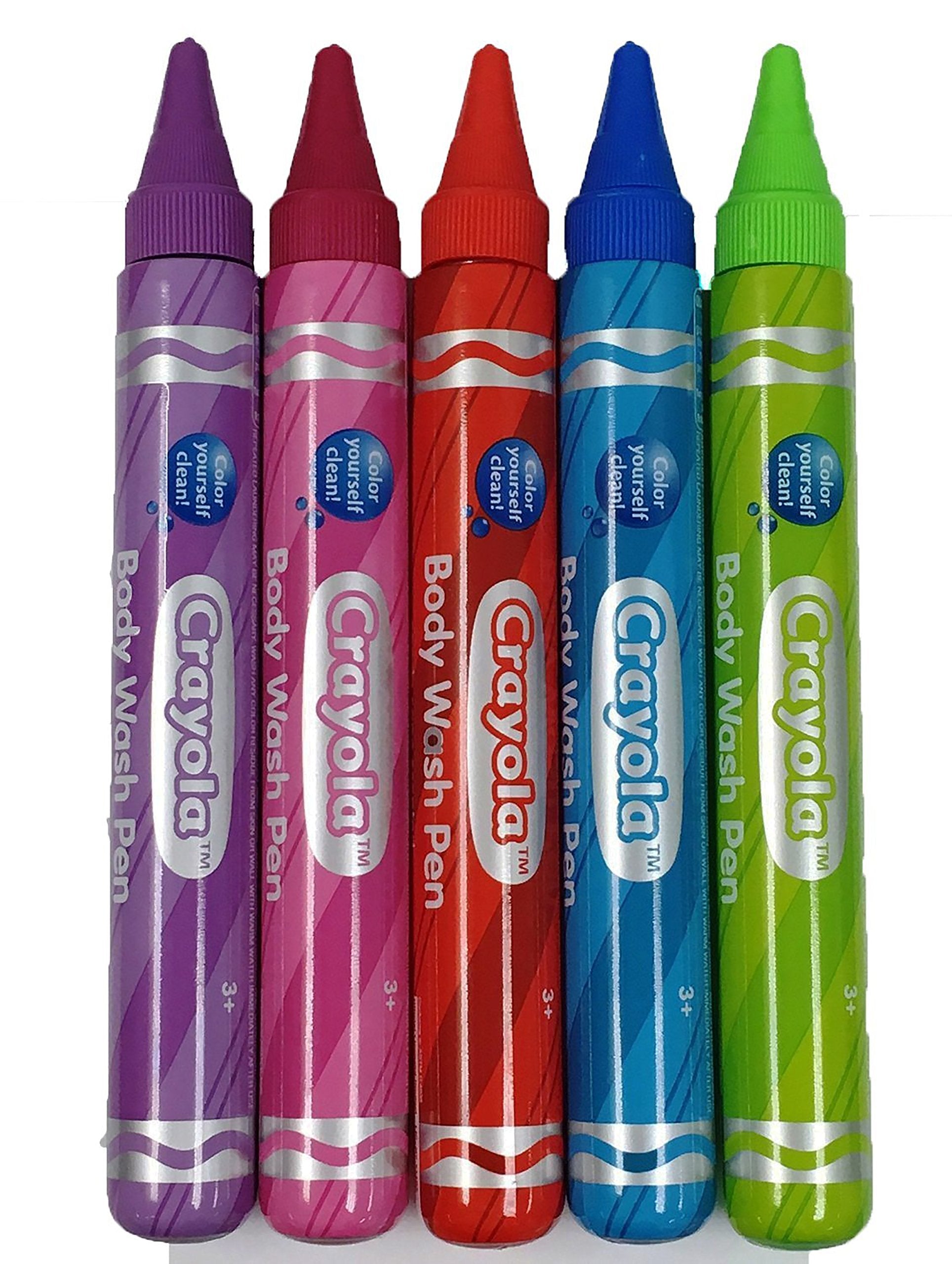 Crayola Crayon Kids Body Wash Tubes – Fun Colored & Scented Set of 5