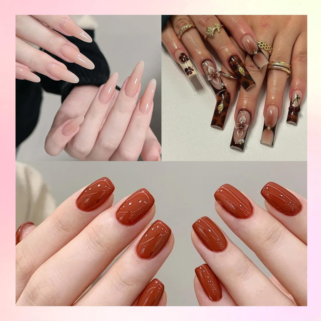 Creaglam Super Acrylic Powder 28g (3 Colors) Imperial Topaz, Carnelian & Autumn Blonde for 3D Nail Art – No Lamp Needed