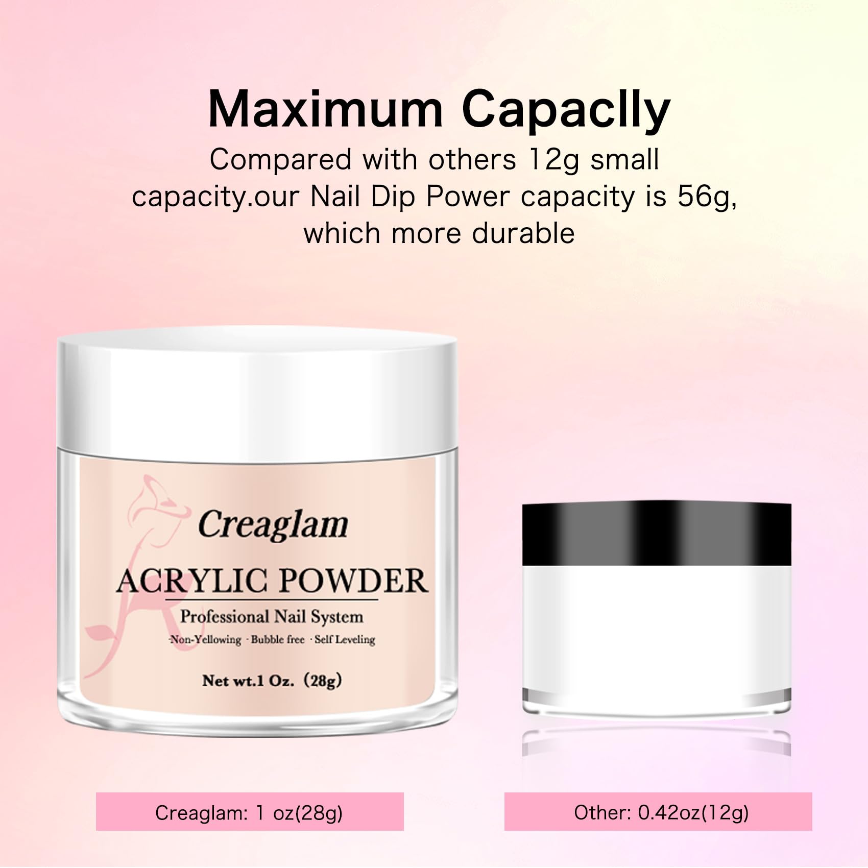 Creaglam Super Acrylic Powder 28g (3 Colors) Imperial Topaz, Carnelian & Autumn Blonde for 3D Nail Art – No Lamp Needed
