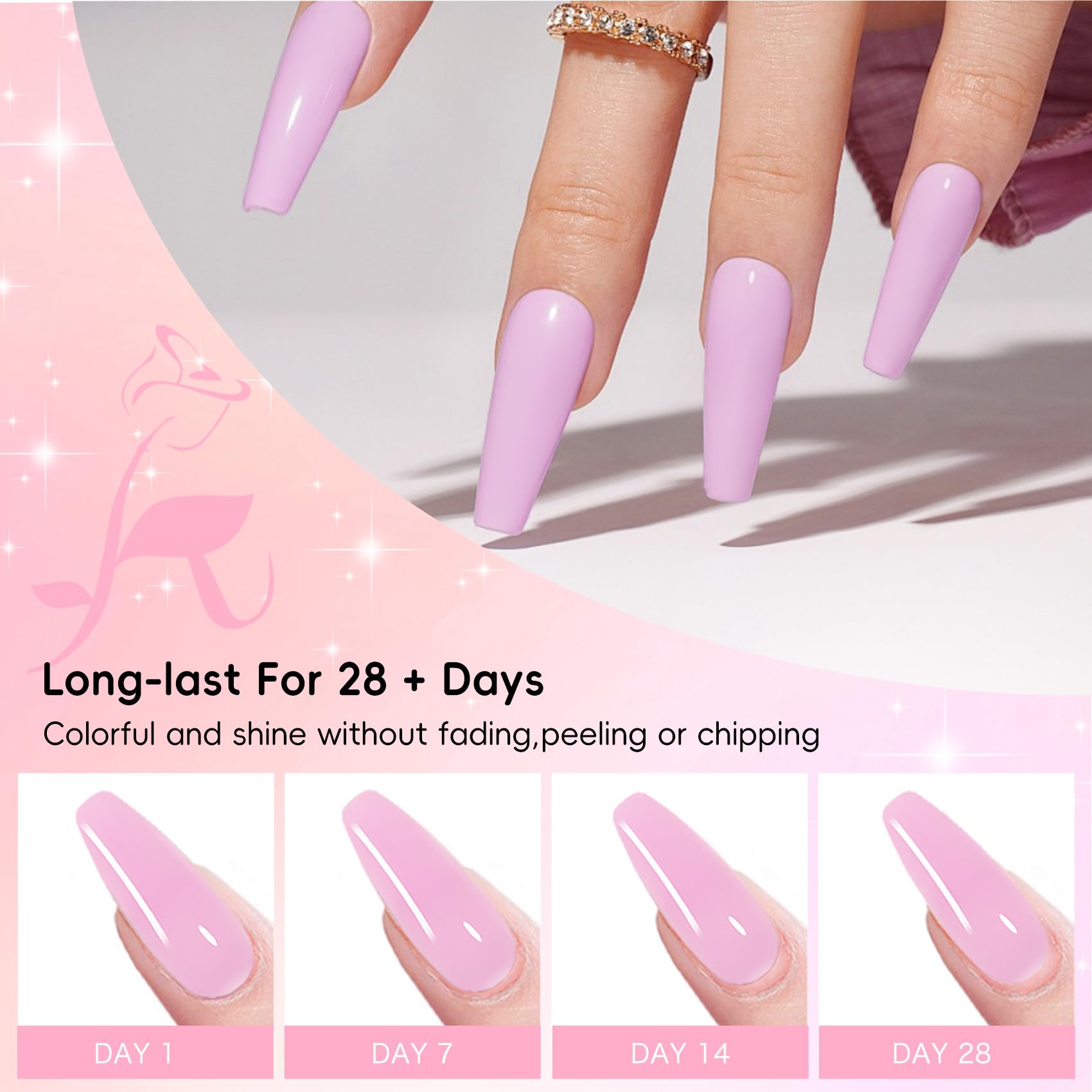 Creaglam Acrylic Powder 120g | No Lamp Needed for Nail Extensions | Bubble-Free Formula