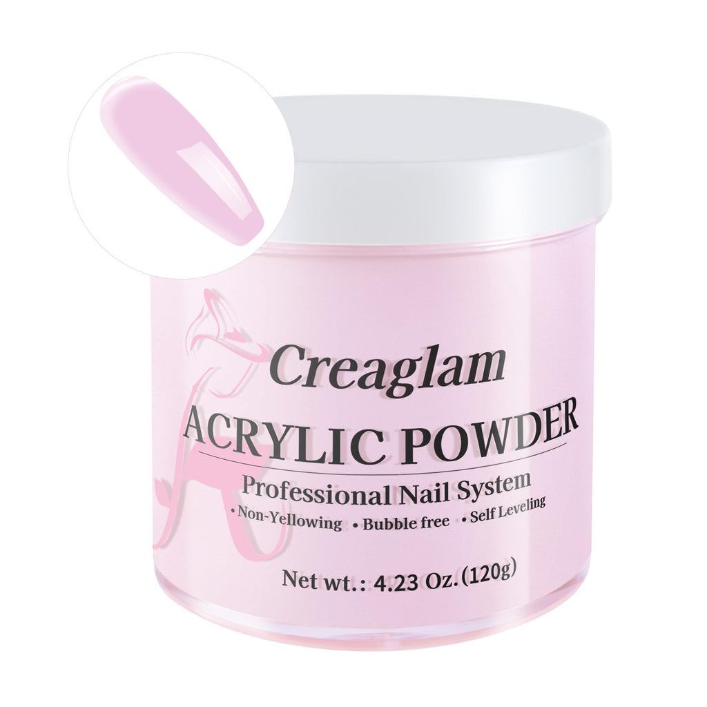 Creaglam Acrylic Powder 120g | No Lamp Needed for Nail Extensions | Bubble-Free Formula