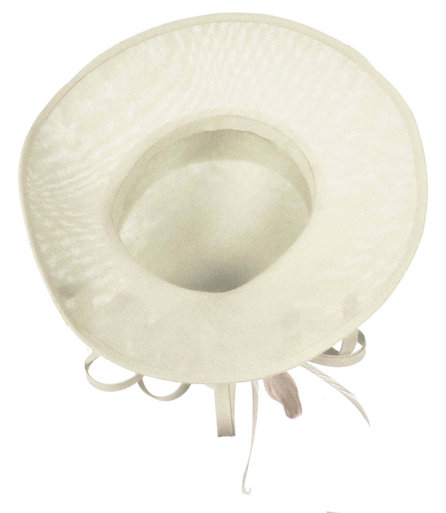 Cream Ivory Large Brim Hat Occasion Hatinator Fascinator Weddings Formal