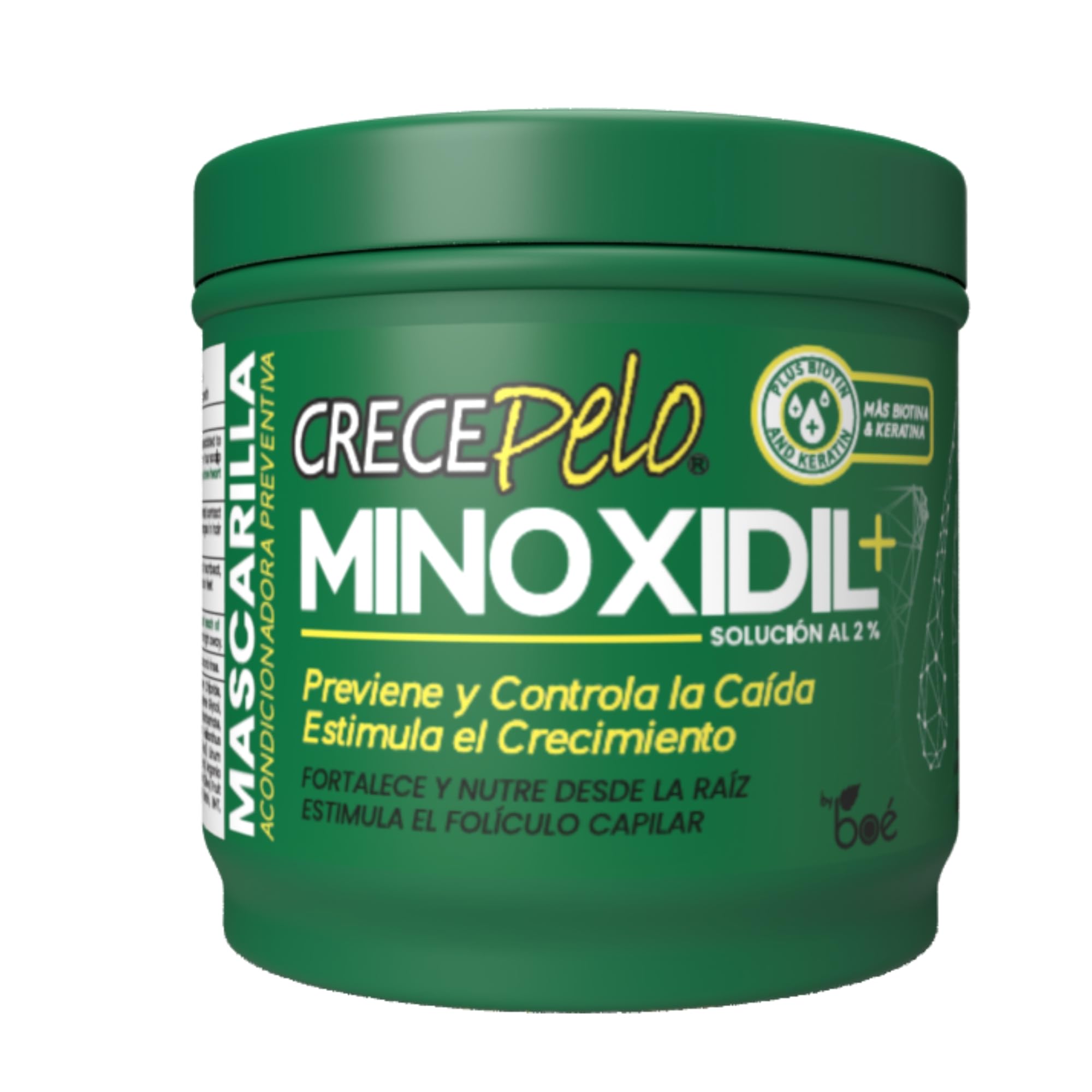 Crece Pelo Hair Mask 16oz – Minoxidil 2% Deep Conditioner for Thicker Hair