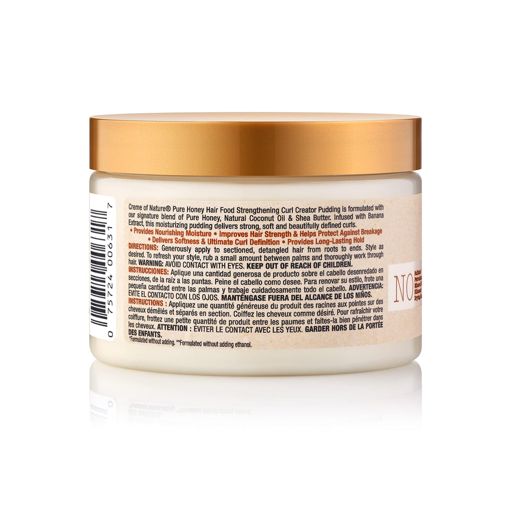 Creme of Nature Curl Pudding: Pure Honey & Banana for Damaged Hair (4.7 fl oz)