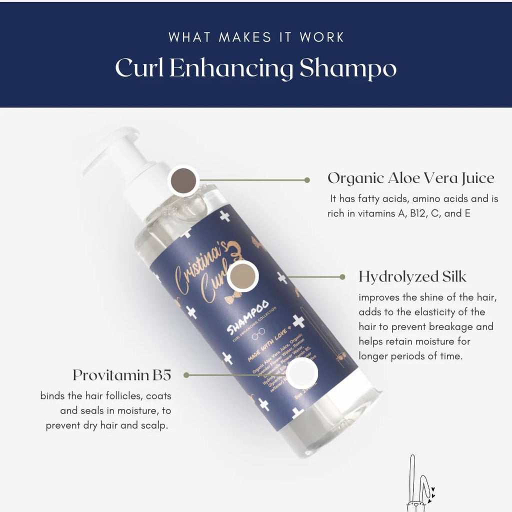 Cristina's Curls Kids Curl Shampoo & Conditioner Set – Hydrate & Detangle