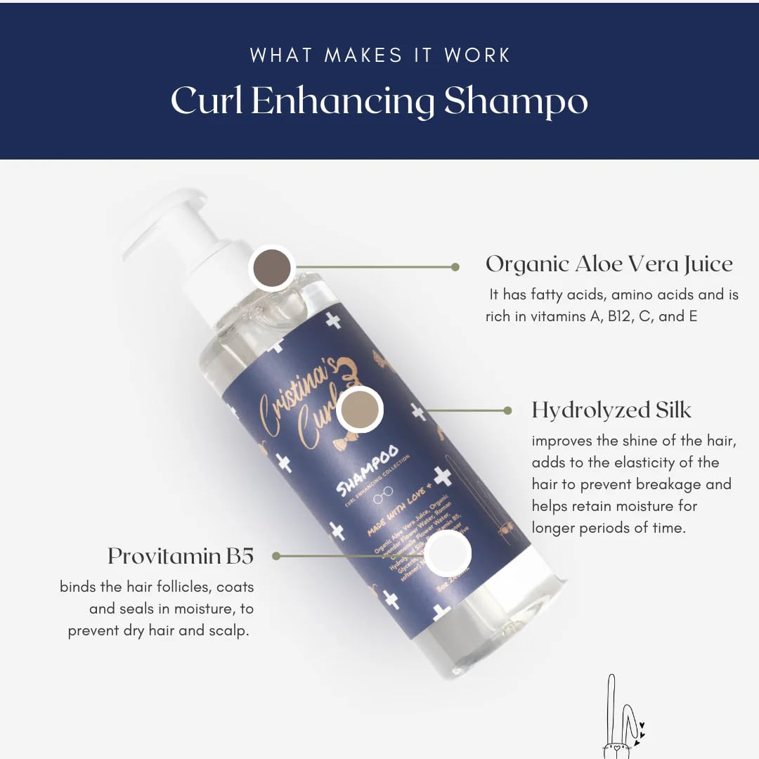 Cristina's Curls Kids Curl Shampoo & Conditioner Set – Hydrate & Detangle