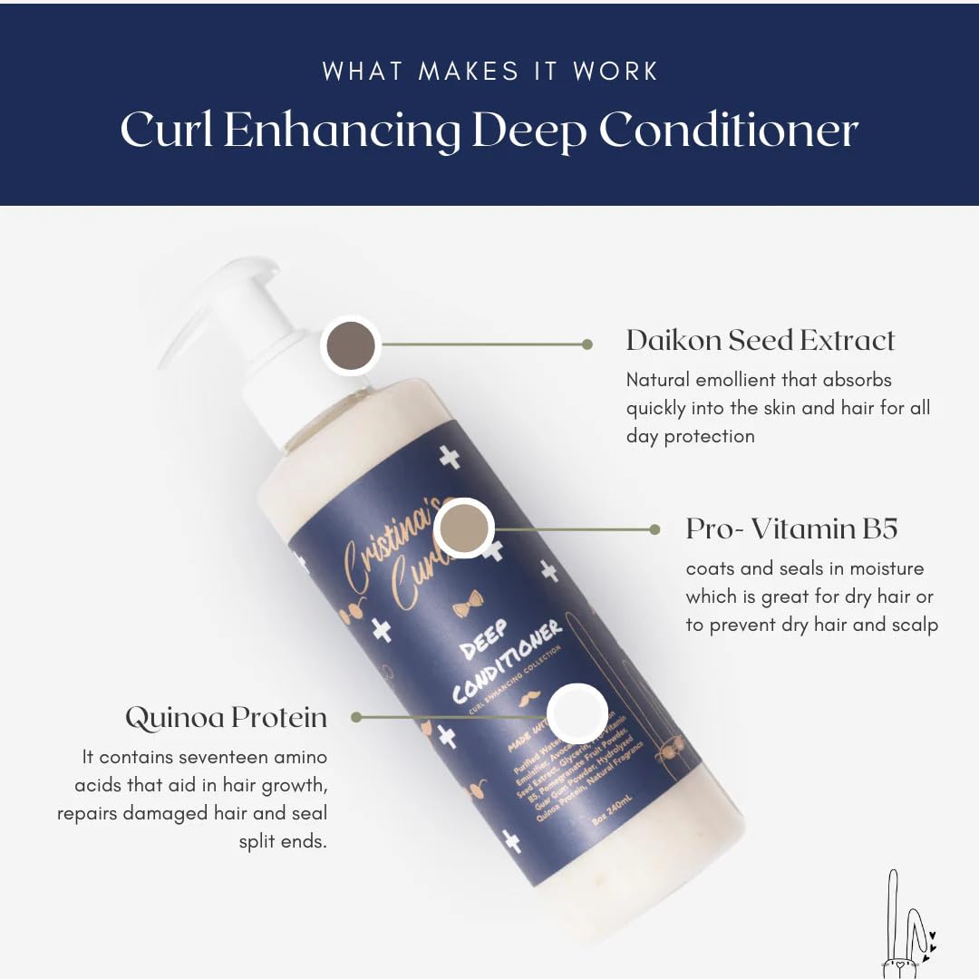 Cristina's Curls Kids Curl Shampoo & Conditioner Set – Hydrate & Detangle
