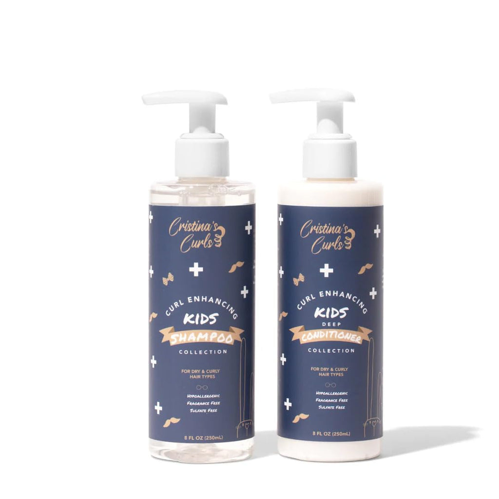Cristina's Curls Kids Curl Shampoo & Conditioner Set – Hydrate & Detangle