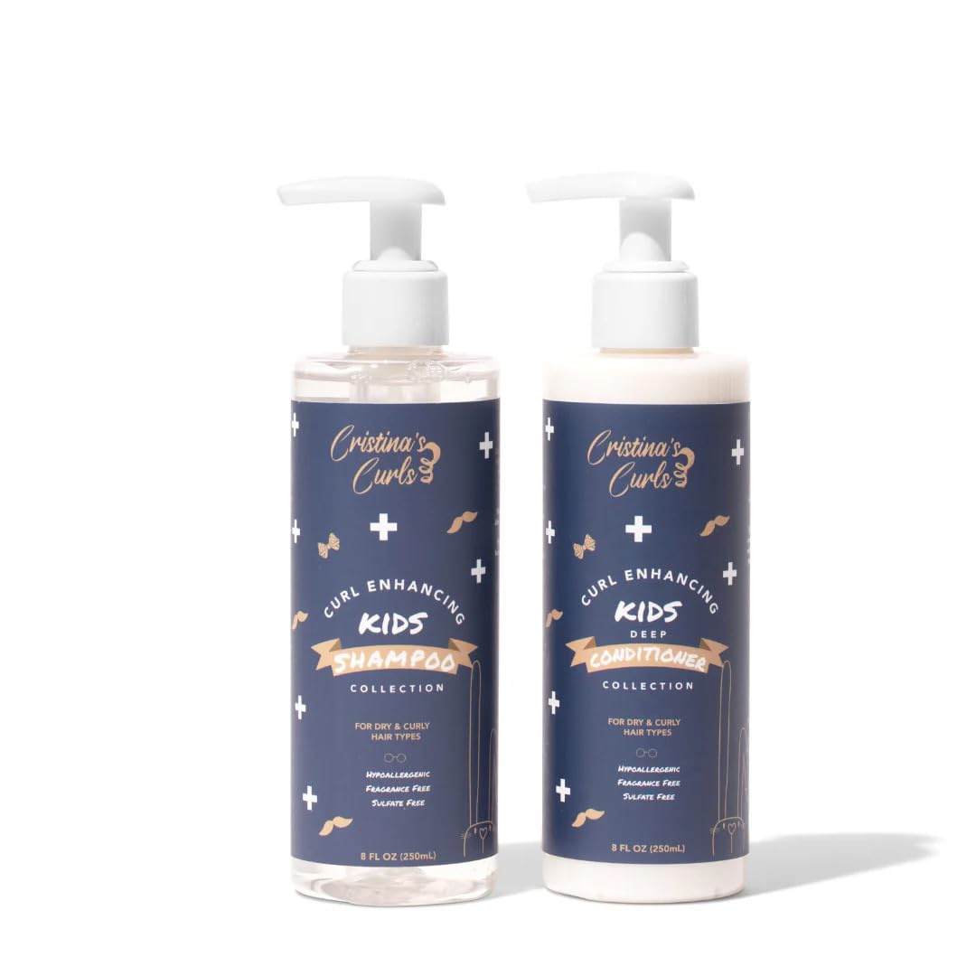 Cristina's Curls Kids Curl Shampoo & Conditioner Set – Hydrate & Detangle