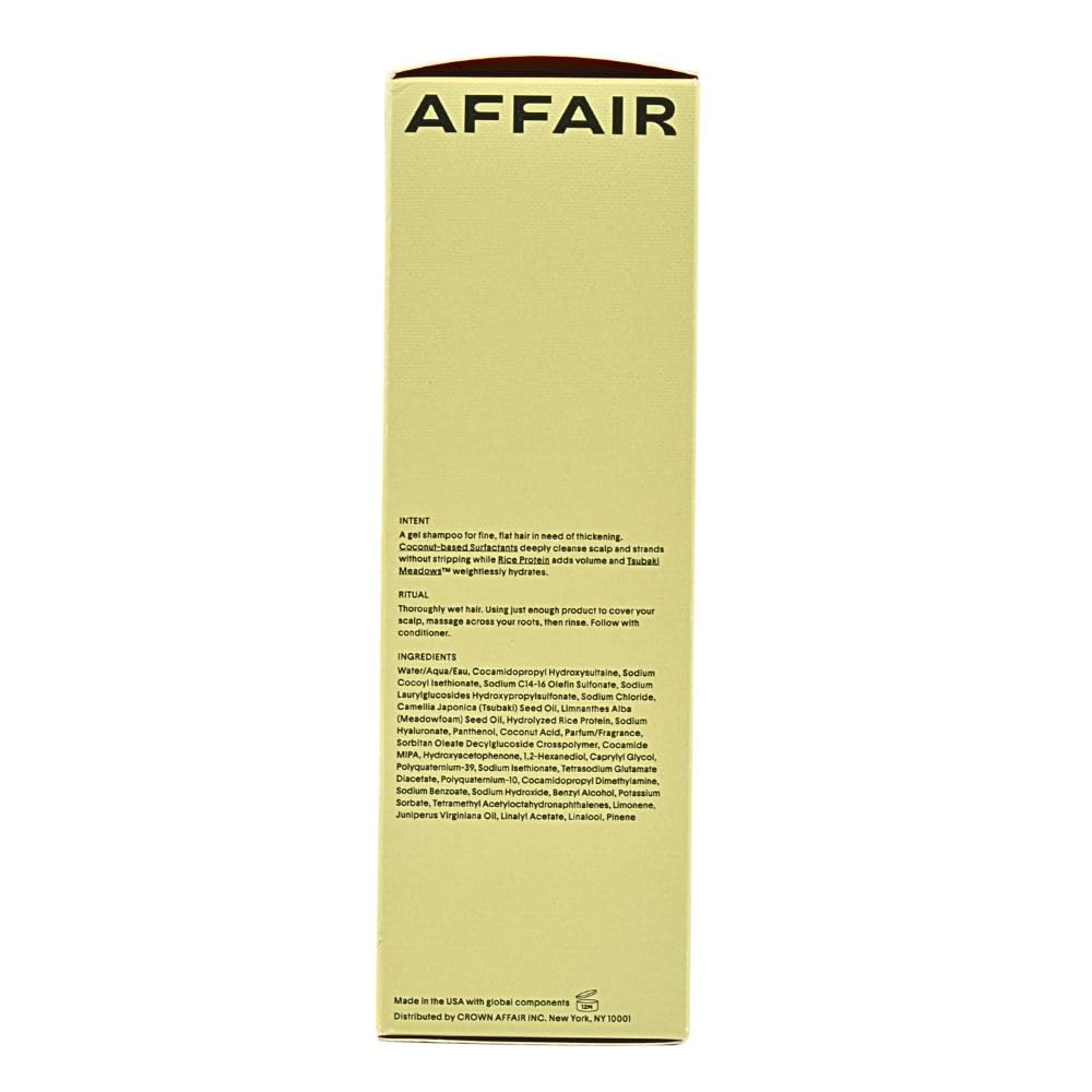 CROWN AFFAIR Volumizing Shampoo 8oz – Lightweight Gel Cleanser for Oily, Flat Hair