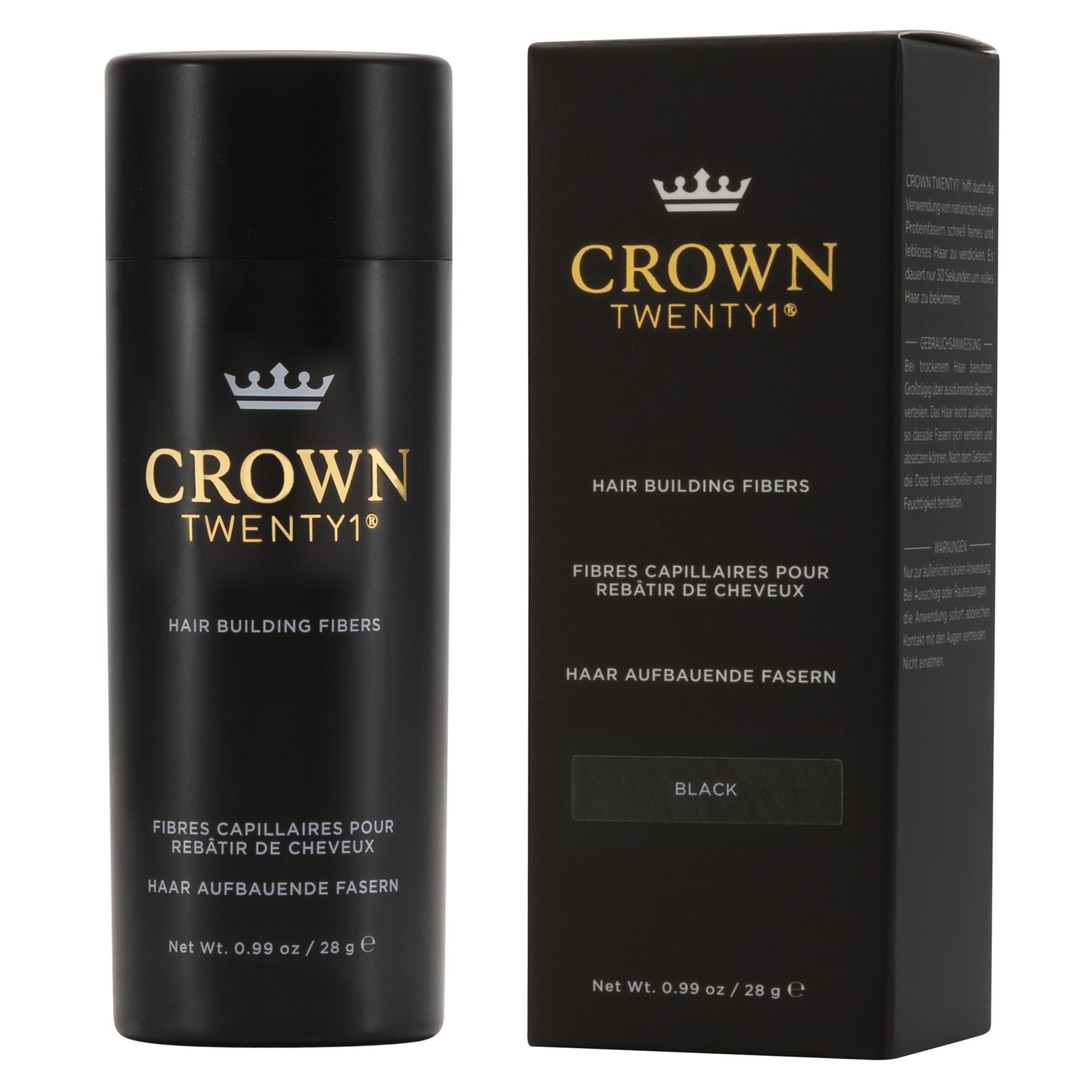 CROWN Hair Building Fibers (28g) – Instant Thick Look, 13 Shades | CROWN TWENTY1