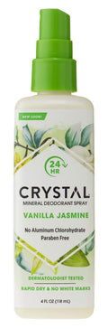 Crystal Essence Crystal Deodorant Spray – Vanilla & Jasmine, 4 oz (Pack of 3)