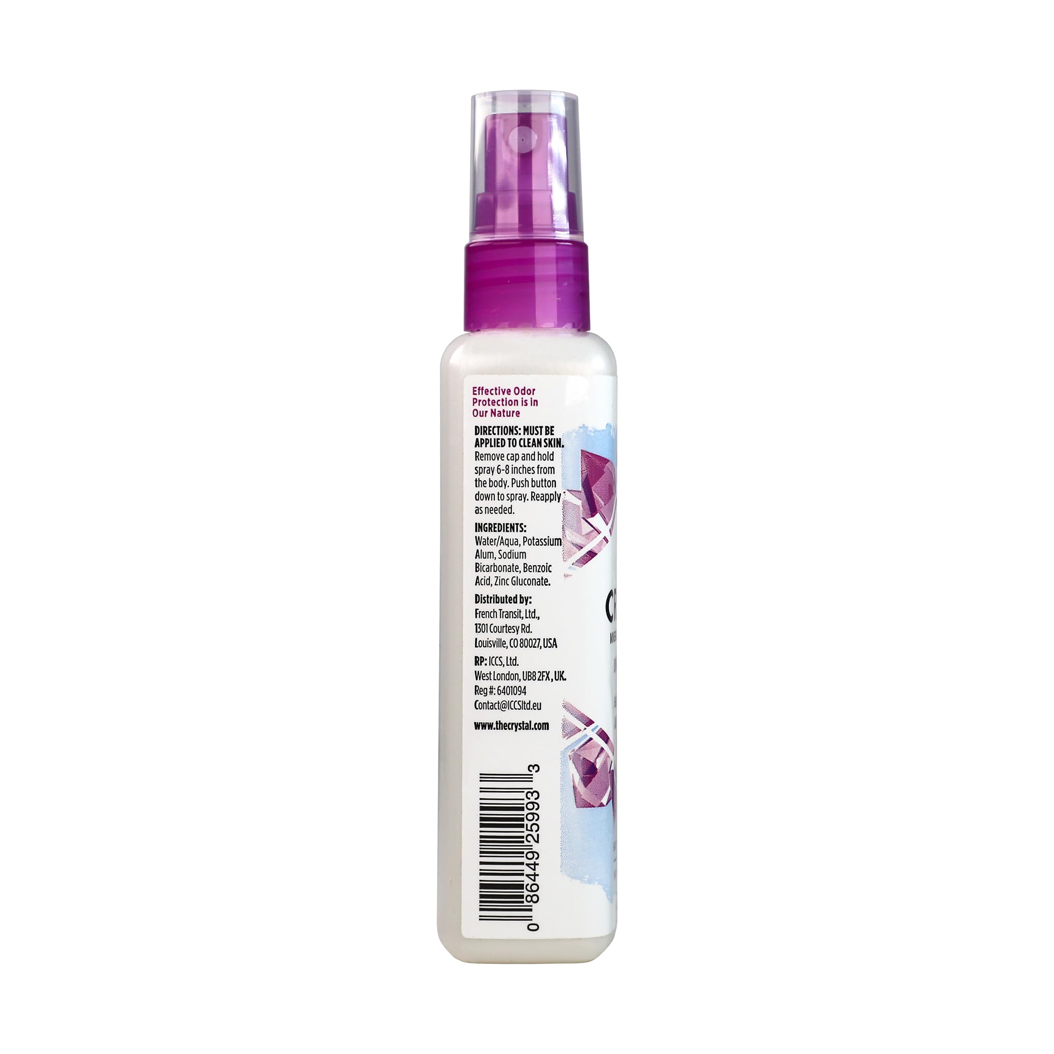 Crystal Essence Mineral Deodorant Spray, Unscented – All-Over Body Deodorant, 4 Fl Oz