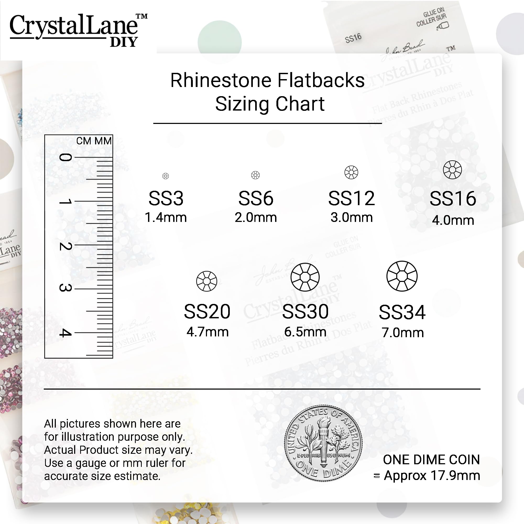 Crystal Lane DIY Hotfix Rhinestones ss20 Blue Zircon 4.7mm (1440pcs)