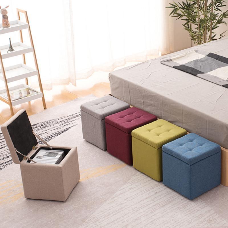 Cube Footstool With Storage