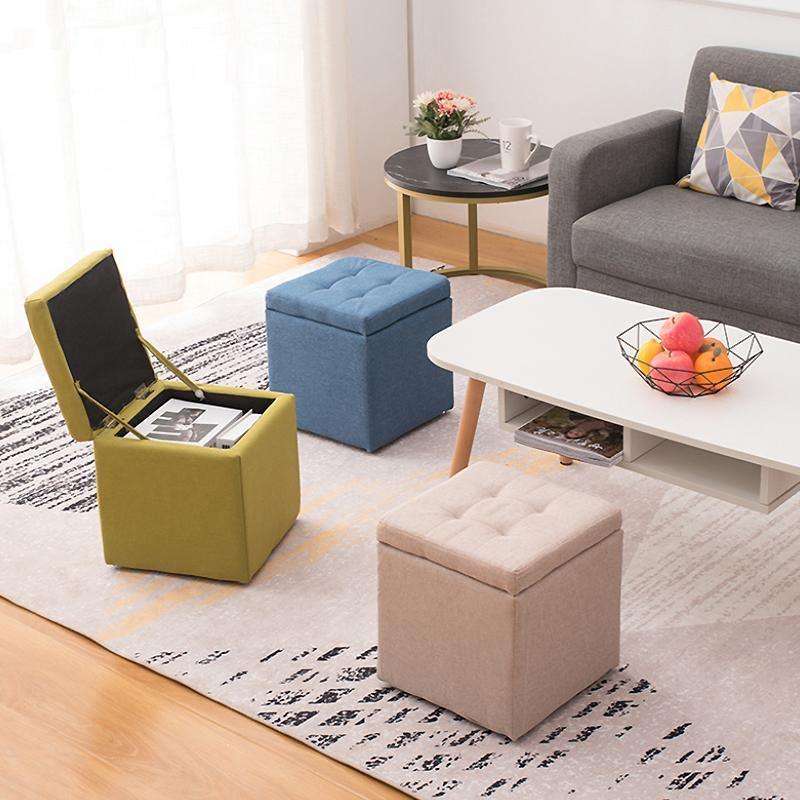 Cube Footstool With Storage