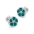 Murano Glass 'Laguna Verde' Cufflinks With Sterling Silver
