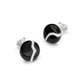 Murano Glass 'Nero Venatura' Cufflinks With Sterling Silver