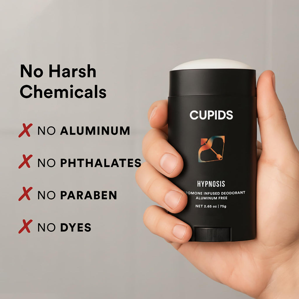 Cupids Hypnosis Deodorant for Men – Aluminum-Free, Pheromone-Infused, Vanilla Ember