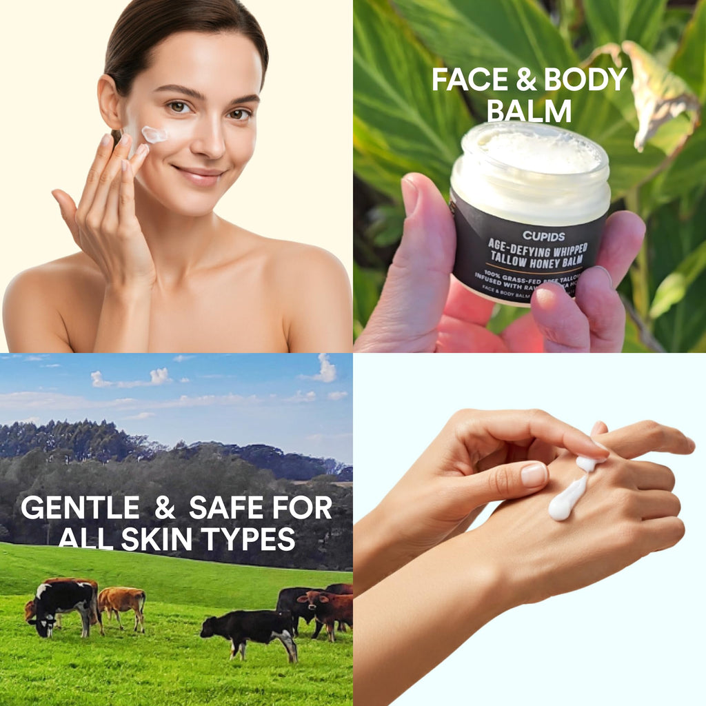 Cupids Tallow and Honey Balm – Grass-Fed Tallow Facial Moisturizer