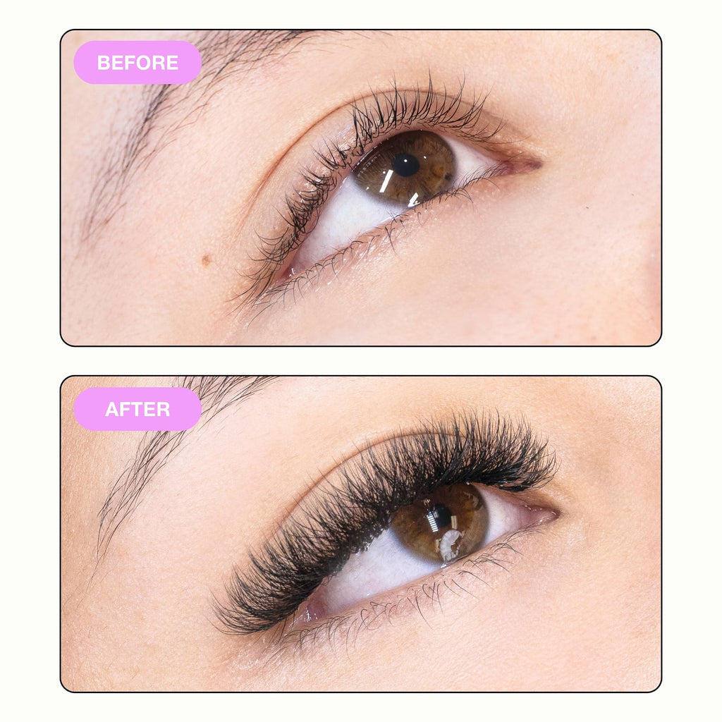 CURACORO W Eyelashes Extensions - 3D Handmade Volume, 0.07 C Curl, 12mm, Easy Application