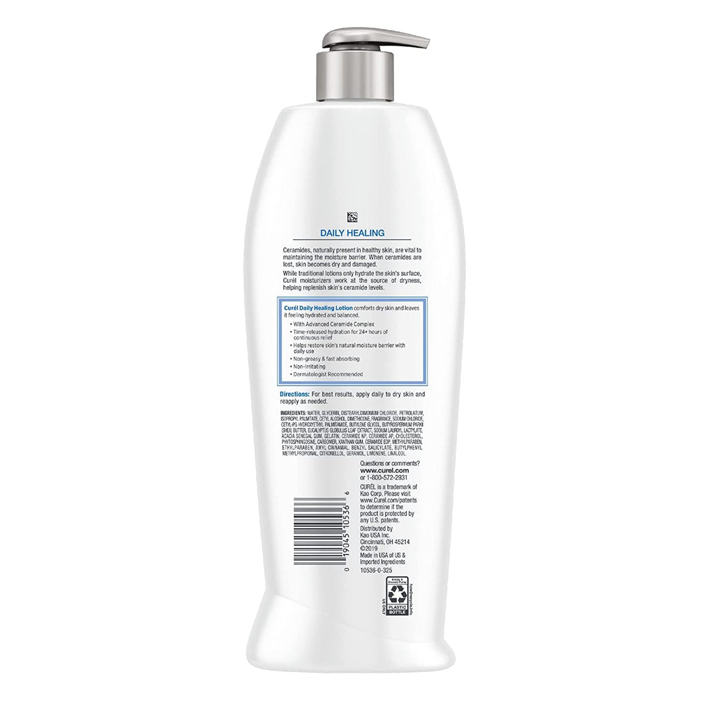 Curel Daily Healing Original Lotion 13 oz Pack of 3 | 24-Hour Hydration for Dry Skin