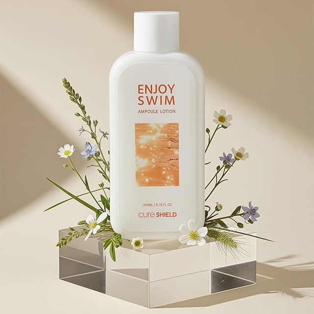 CURESHIELD Enjoy Swim Body Ampoule Lotion – Fragrance-Free, Non-Greasy Hydration, Ceramide NP, 200ml