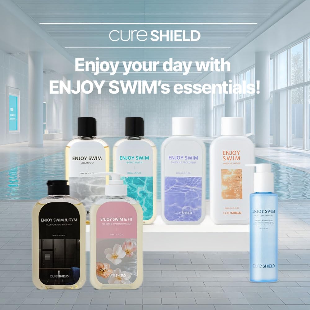CURESHIELD Enjoy Swim Body Ampoule Lotion – Fragrance-Free, Non-Greasy Hydration, Ceramide NP, 200ml