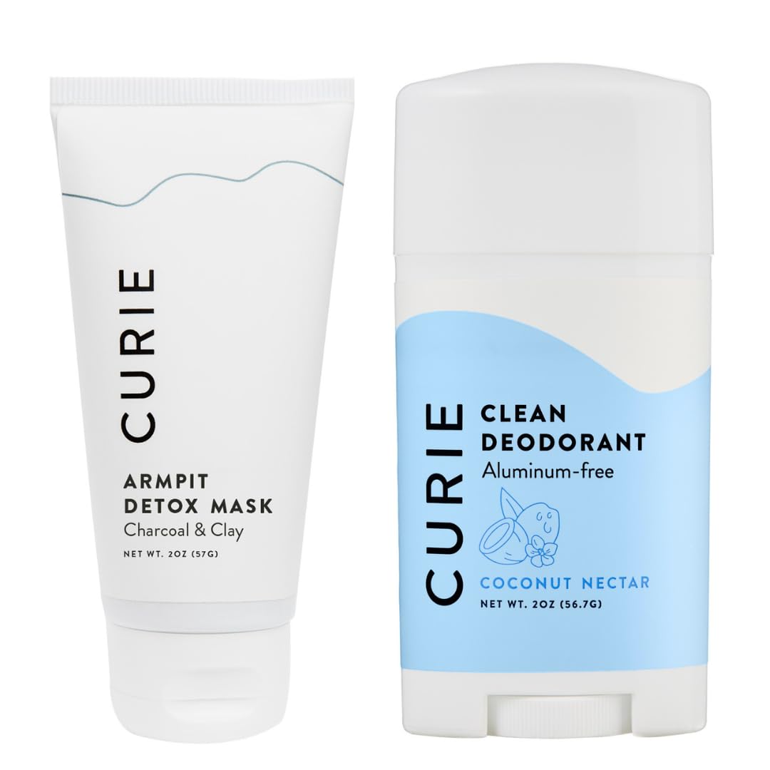 Curie Natural Deodorant for Women — Coconut Nectar, Aluminum-Free, 2-Pack
