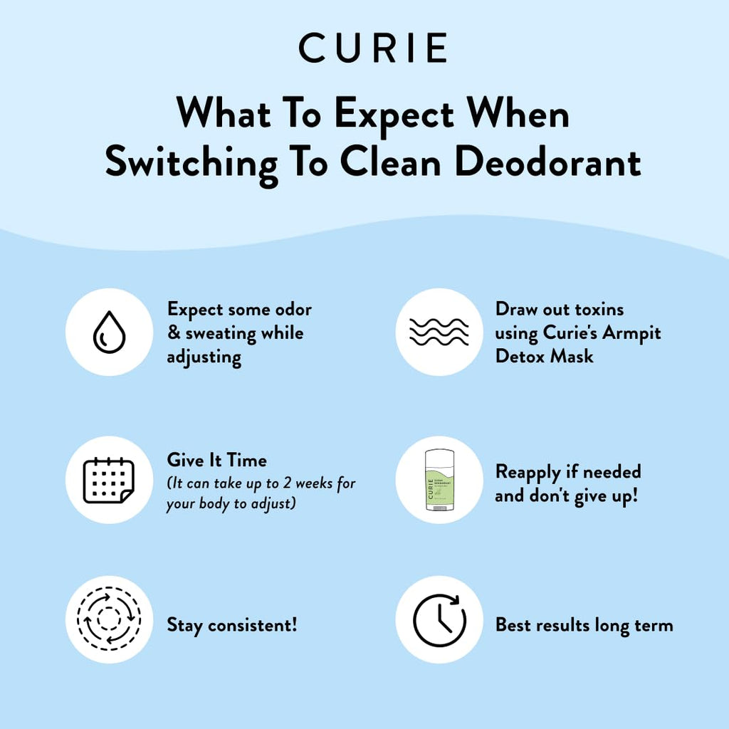 Curie Fresh Faves Aluminum-Free Deodorant Trio for Women – Coconut Nectar, White Tea & Warm Vanilla