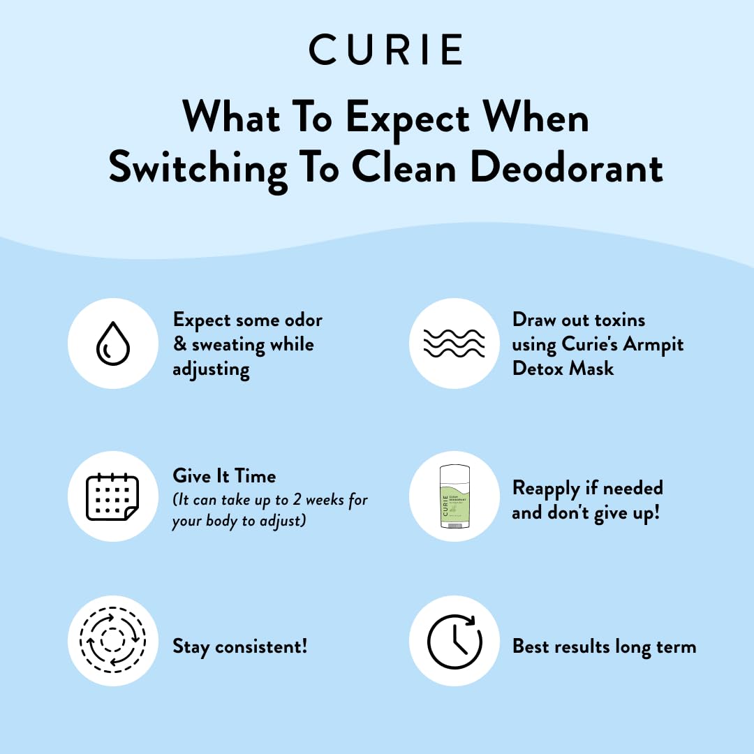 Curie Fresh Faves Aluminum-Free Deodorant Trio for Women – Coconut Nectar, White Tea & Warm Vanilla