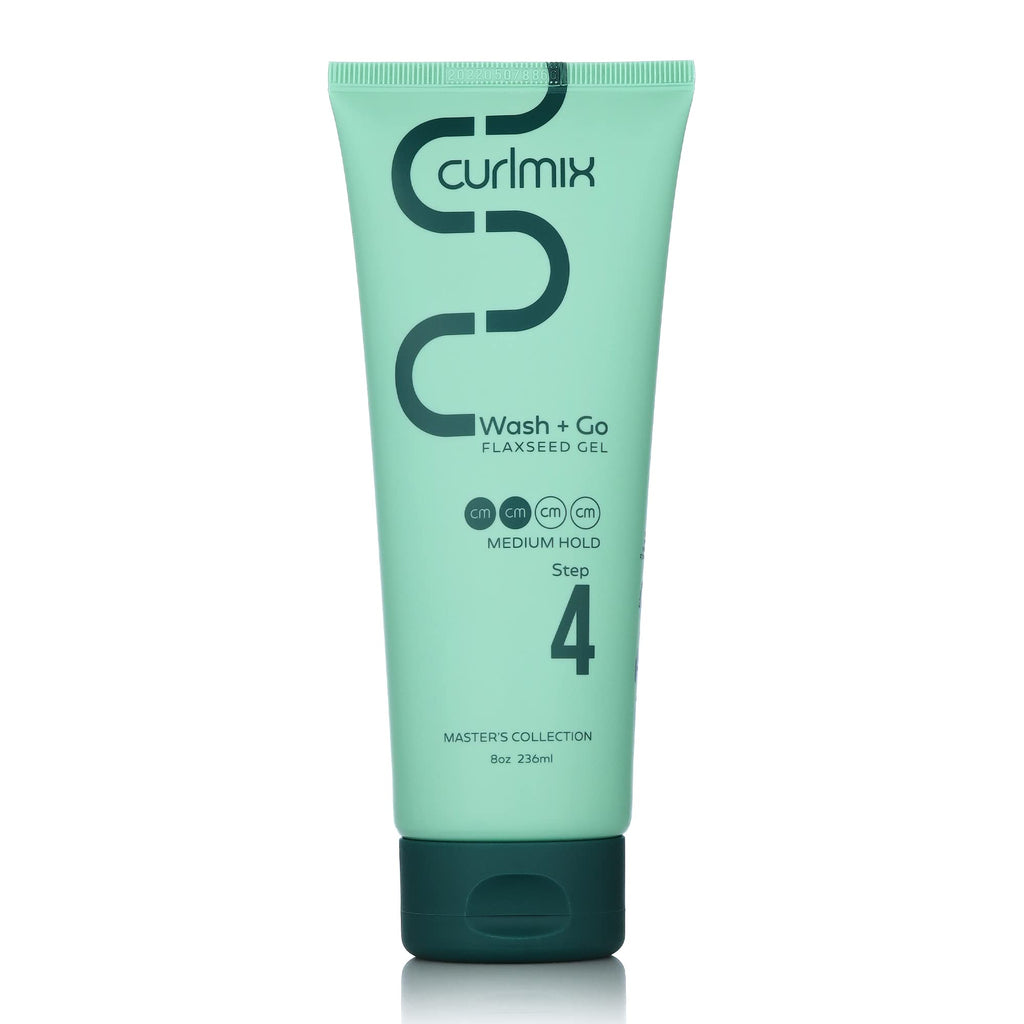 CurlMix Flaxseed Gel – Medium Hold for Defined, Elongated Curls | Wash + Go for Curly Hair