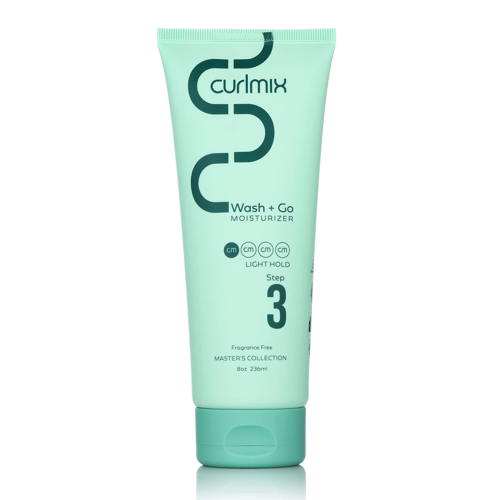 CurlMix Wash + Go Moisturizer for Curly Hair – Light Hold, Jojoba Oil, Fragrance Free