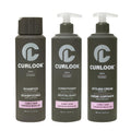 CURLOOK Curly Hair Package – Sulfate-Free, Silicone-Free Shampoo, Conditioner & Leave-In Cream (400ml Each) | Made in Canada