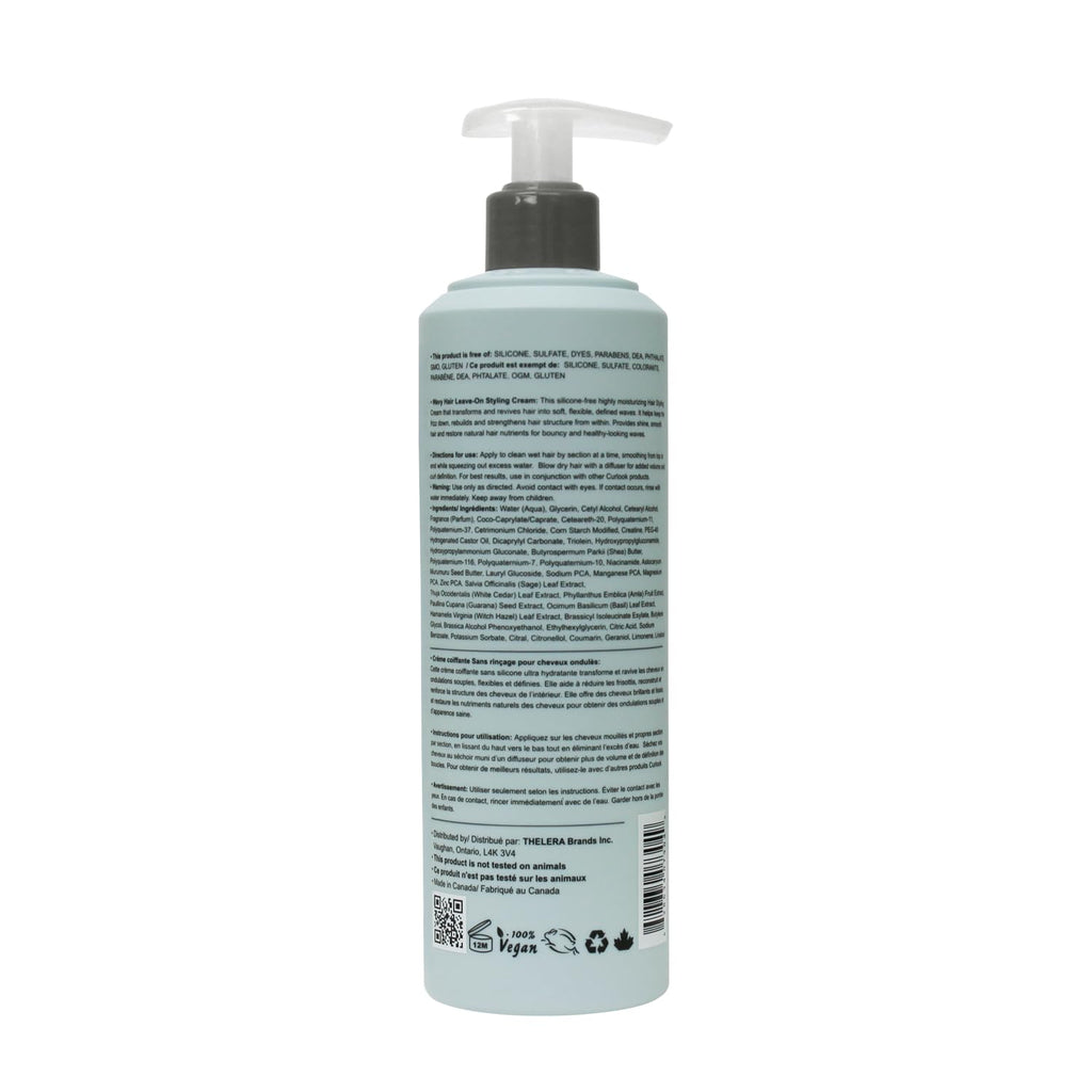 CURLOOK Wavy Hair Styling Cream | Silicone-Free 400ml for Soft, Defined Waves