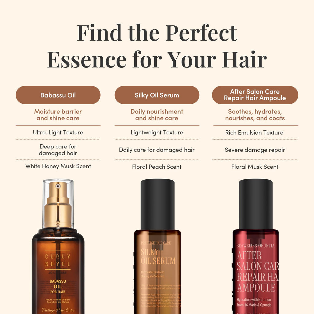 CURLYSHYLL Babassu Oil for Hair – Lightweight Moisturizing Oil, Paraben-Free, 100ml