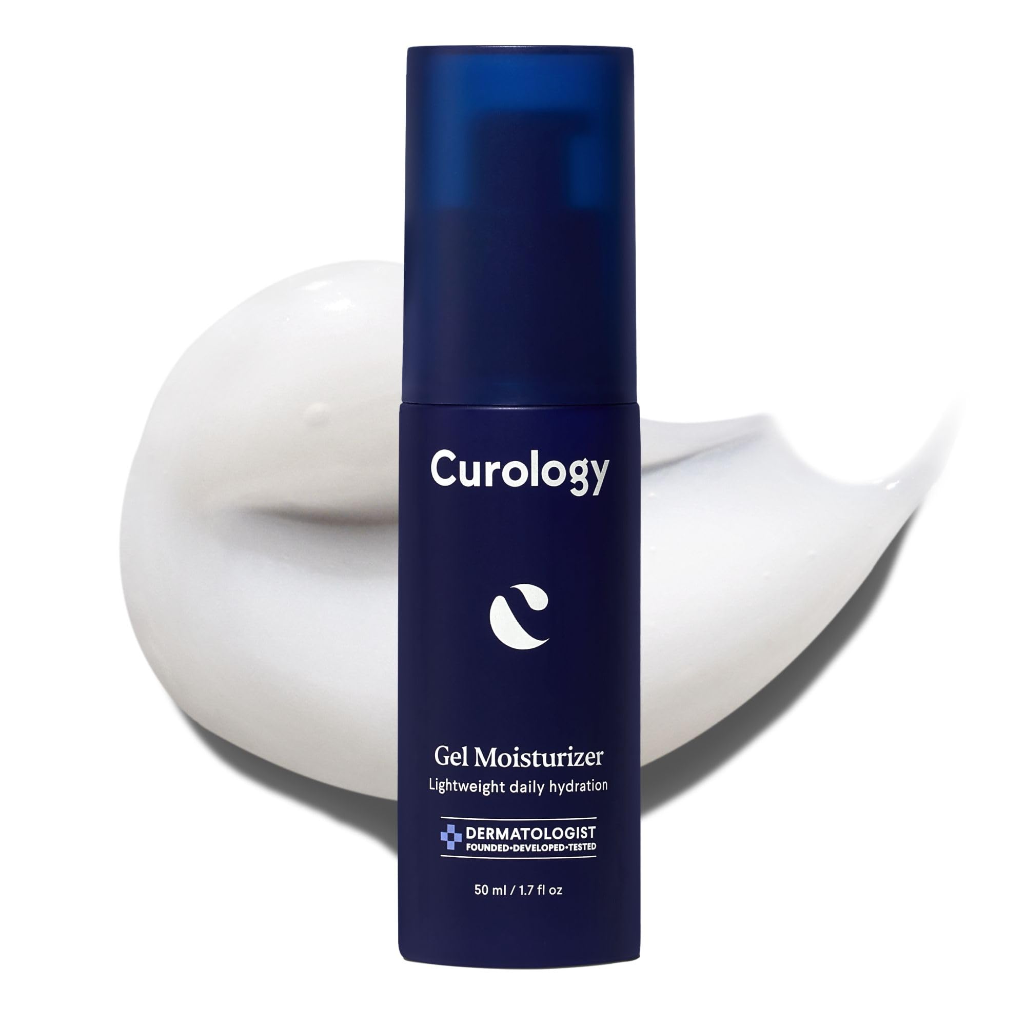 Curology Gel Face Moisturizer | Lightweight Hyaluronic Acid Daily Lotion for All Skin Types | 1.7 fl oz