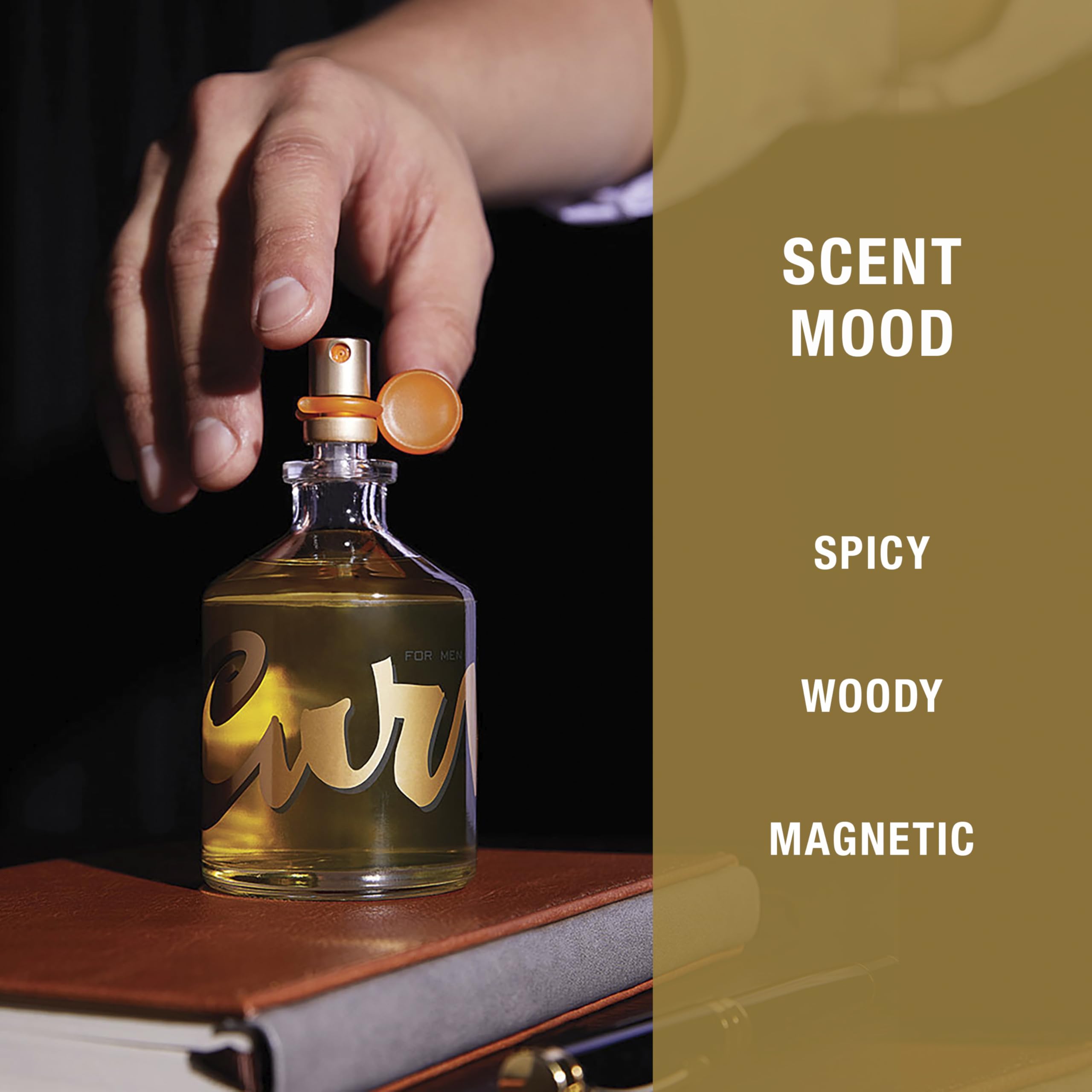 Curve Men Cologne Fragrance Spray — Spicy Woody Magnetic Scent for Day or Night, 6.8 fl oz