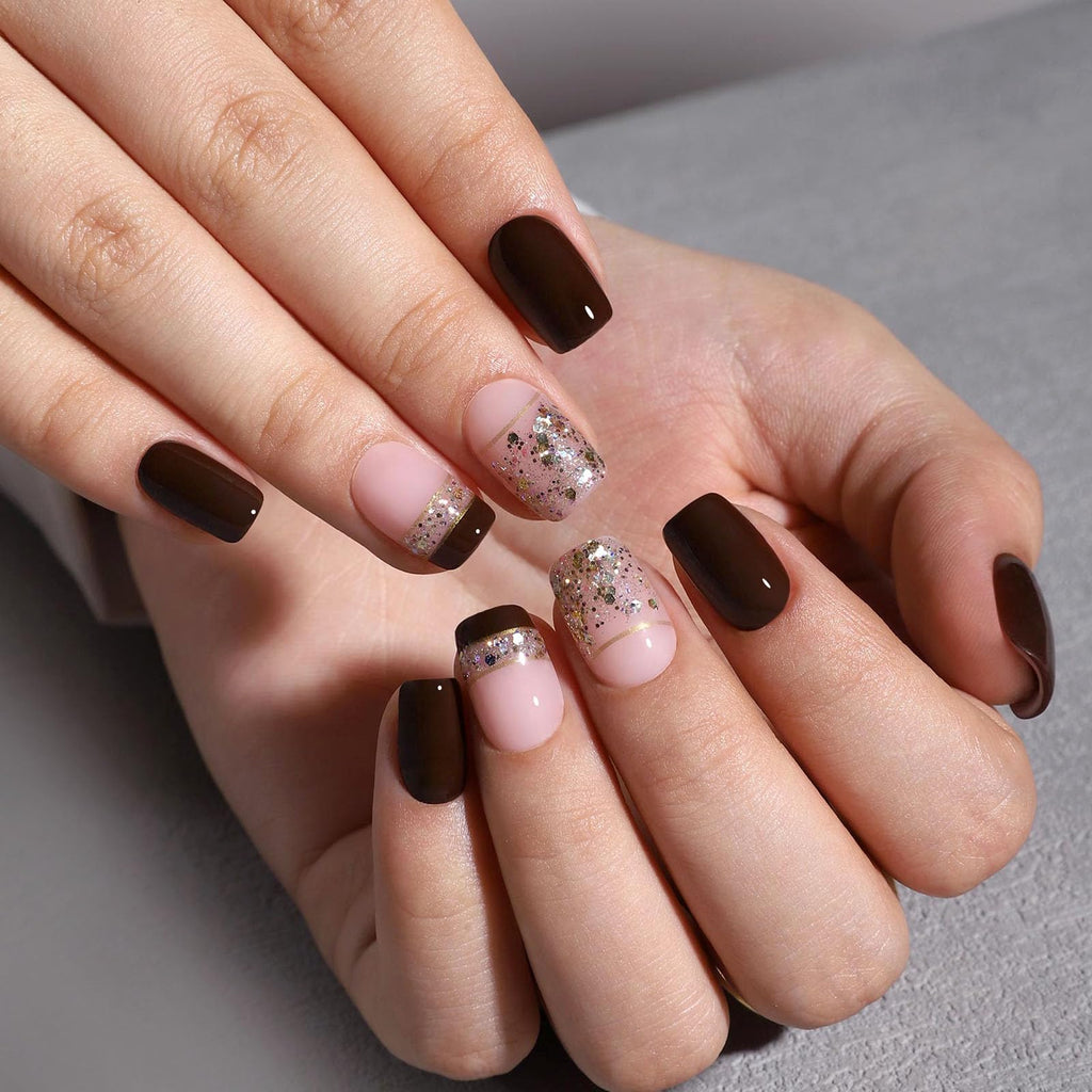 CurvLife Gem Style Soft Gel Press-On Nails Kit – 30 Pcs Full-Cover Tips with Glue & Tabs