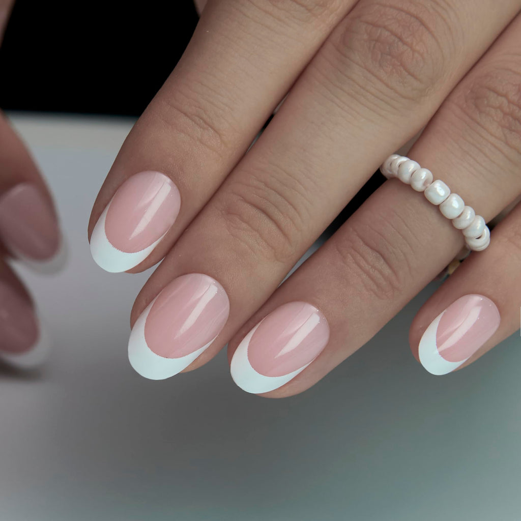 CurvLife Oval French Press On Nails Short – Soft Gel Salon Quality False Nails