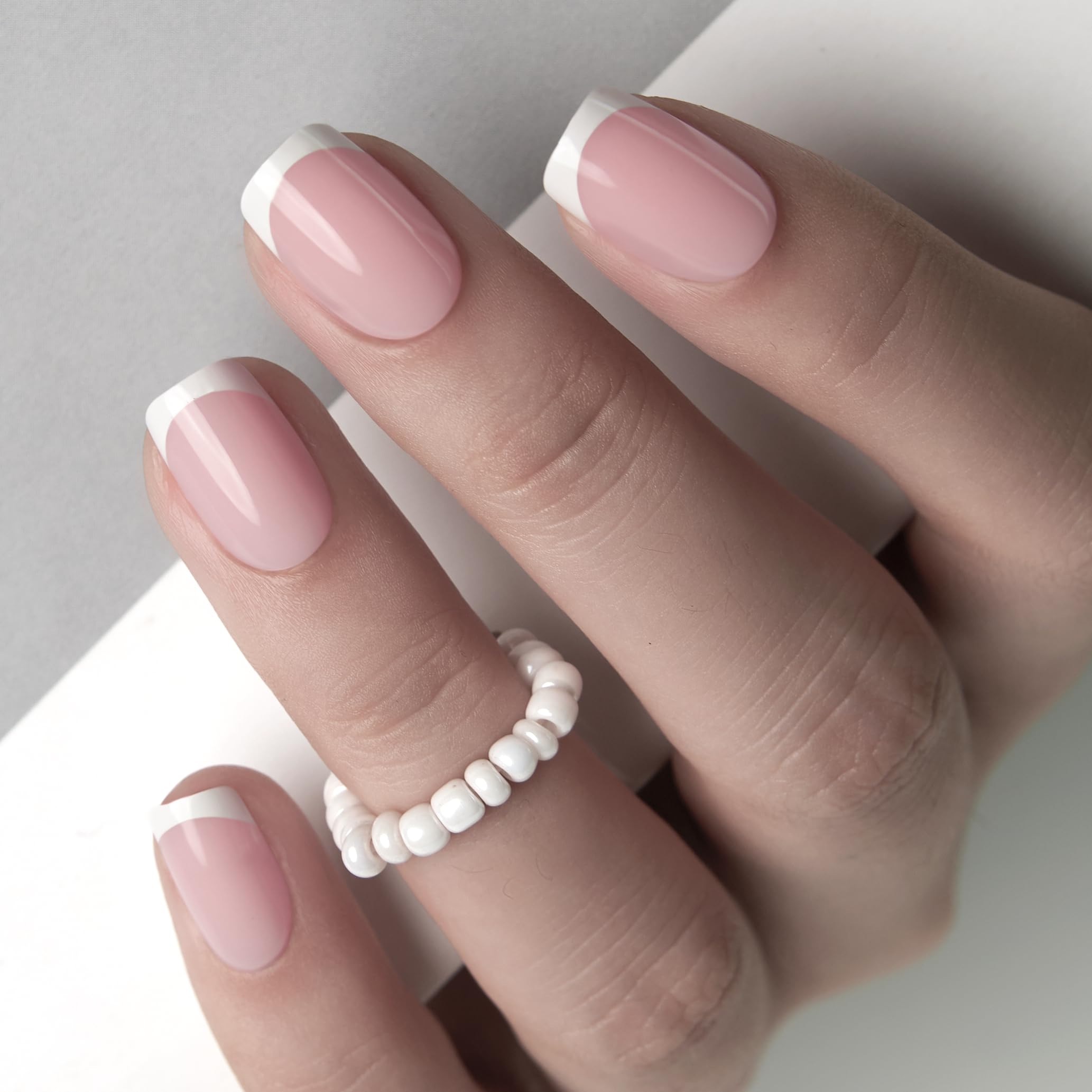 Curvlife Short Square Press-On Nails – Soft Gel Full-Cover False Nails Kit