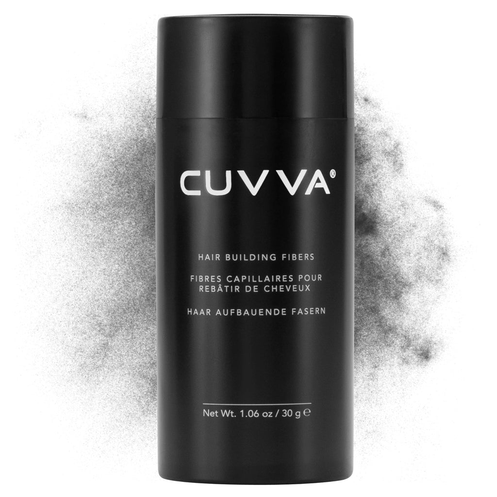 CUVVA Hair Building Fibers (30g) – Instantly Create Fuller, Thicker Hair | 13 Shades for Men & Women – Dark Gray