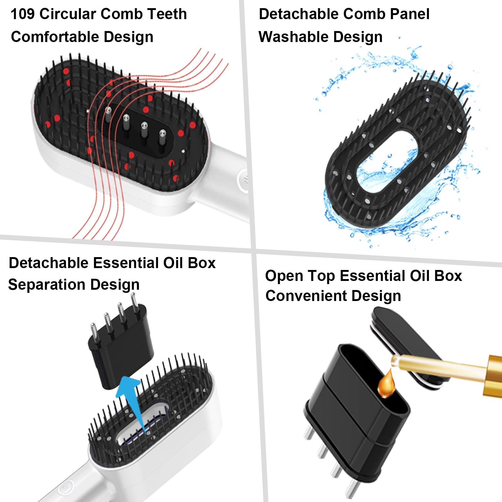 CWTUL Laser Therapy Hair Growth Comb – 3-in-1 Hair Oil Applicator & Scalp Massager
