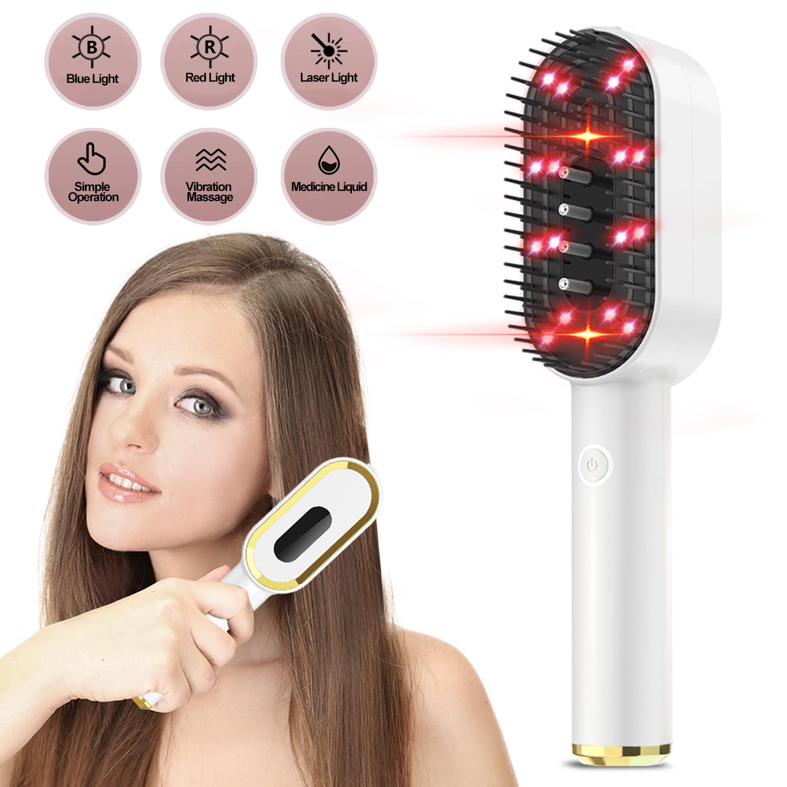 CWTUL Laser Therapy Hair Growth Comb – 3-in-1 Hair Oil Applicator & Scalp Massager