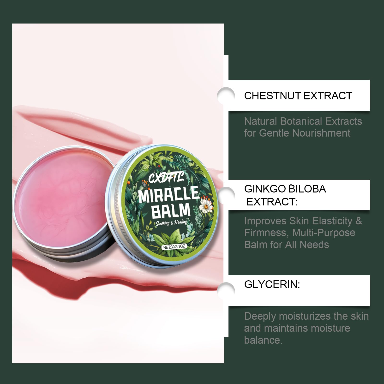 CXDFTL Miracle Balm – 2 Pack with Natural Ingredients for Relaxed, Comfortable Skin | Balm for Legs, Arms & Back