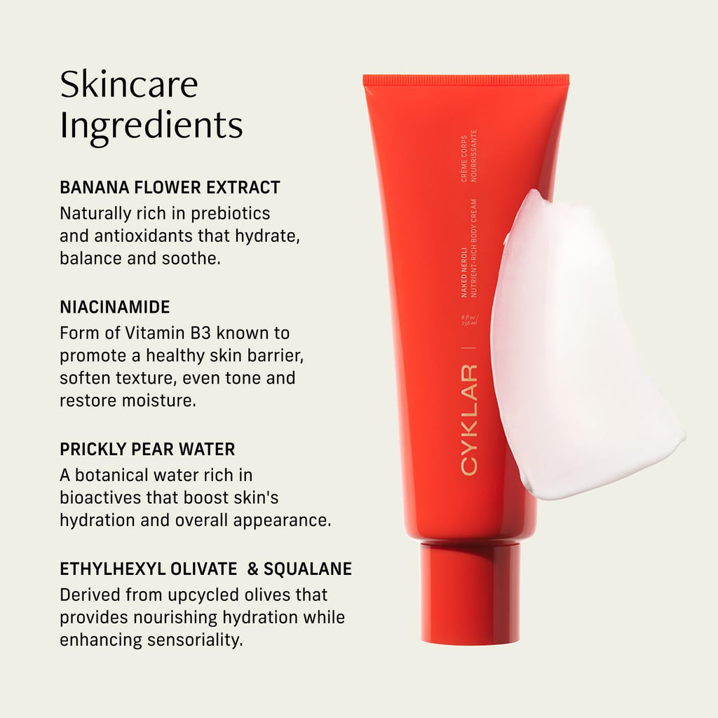 CYKLAR Nutrient Rich Body Cream – Naked Neroli with Niacinamide & Banana Flower Extract