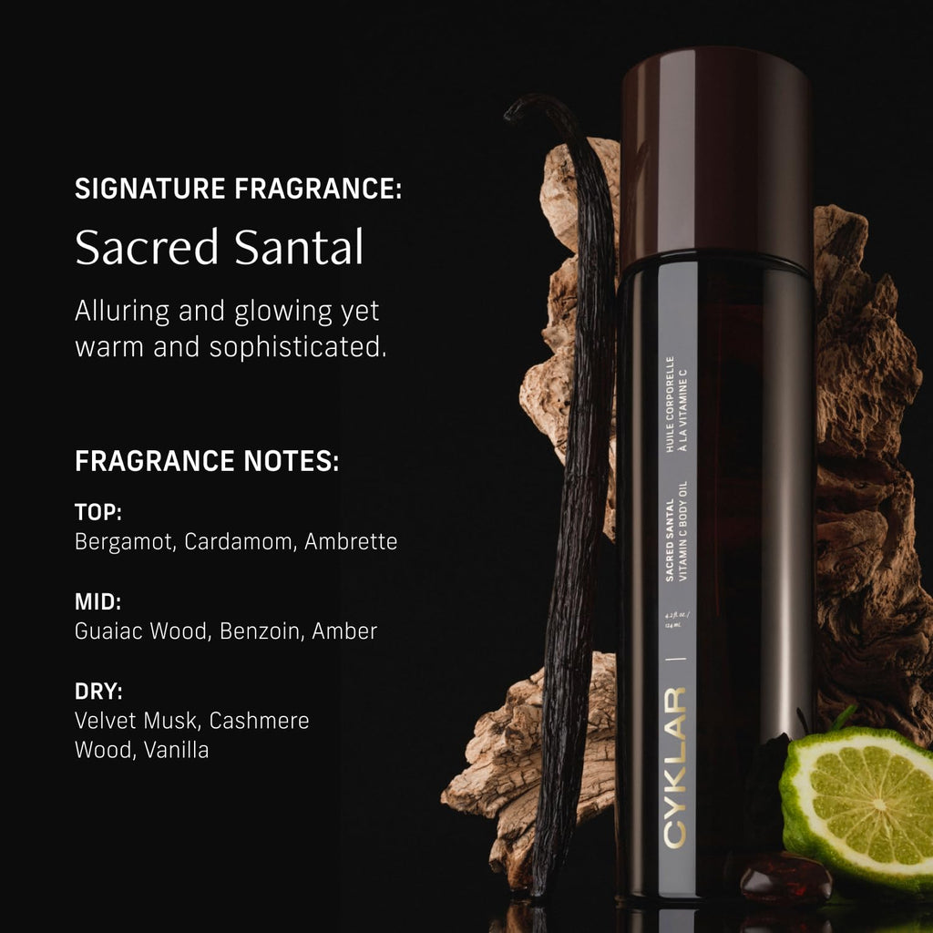CYKLAR Vitamin C Body Oil – Sacred Santal Hydration & Glow (4.2 oz)