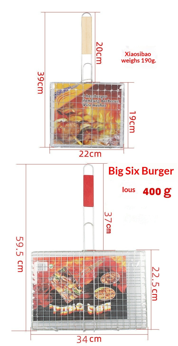 Hamburger Barbecue Grill Tool Galvanized Iron Wire