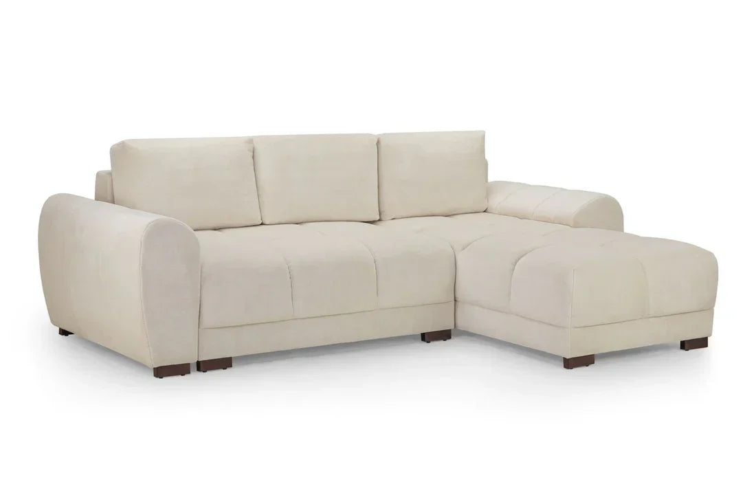 Azzuro  Universal Corner Sofa bed: Plush Velvet, Convertible Sofa with Storage